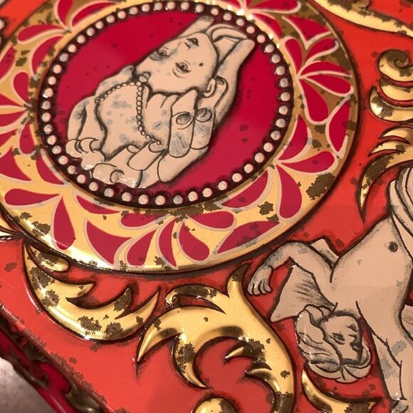 Tin Box Jewelry Princess Cupids Angels Gold Red Fricke Nacke Mavis Germany - Picture 5 of 10